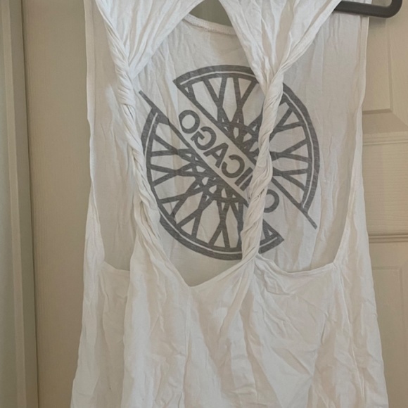 Chicago SoulCycle workout cut out white tank size S 2 4 6 Soul Cycle - Picture 2 of 3
